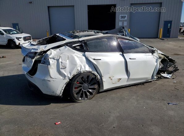 7SAYGDEF2PF863478 2023 TESLA MODEL Белый Задняя правая четверть