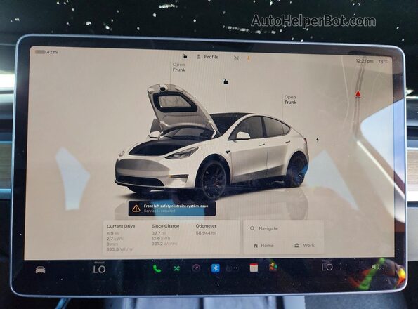 7SAYGDEF2PF942827 2023 TESLA MODEL Белый Вид щитка приборов