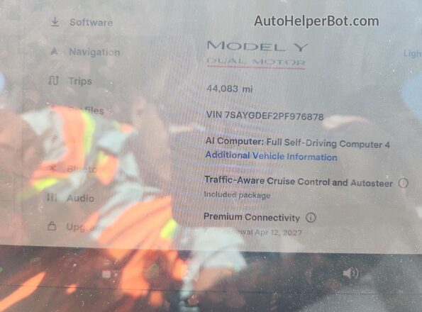 7SAYGDEF2PF976878 2023 TESLA MODEL Черный Вид щитка приборов