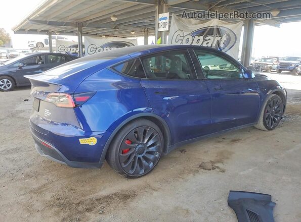 7SAYGDEF3NF365609 2022 TESLA MODEL Blue Հետևի աջ
