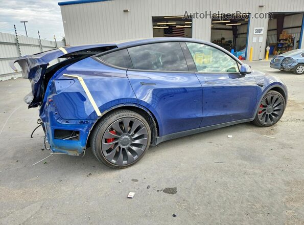 7SAYGDEF3NF393720 2022 TESLA MODEL Синий Задняя правая четверть