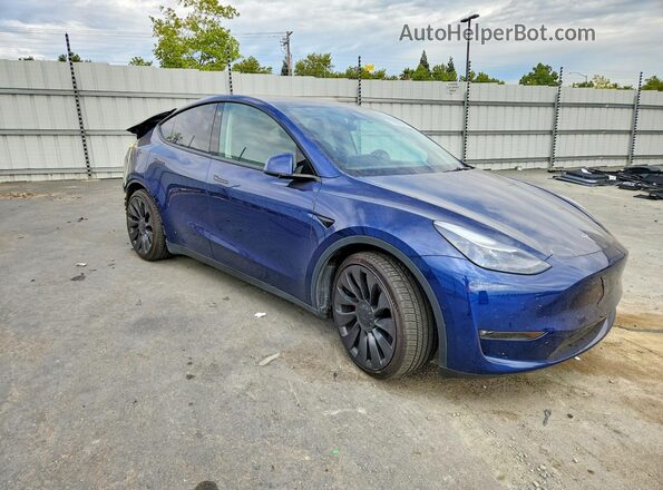 7SAYGDEF3NF393720 2022 TESLA MODEL Синий Передняя правая четверть