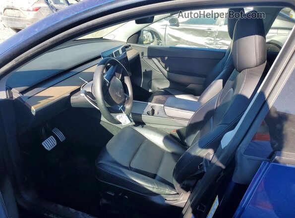 7SAYGDEF3NF393720 2022 TESLA MODEL Синий Вид салона спереди