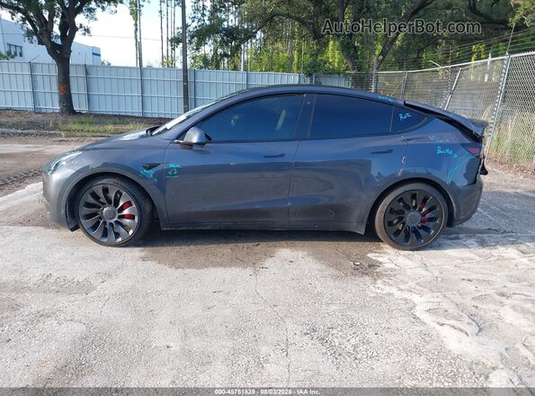 7SAYGDEF3NF404313 2022 TESLA MODEL Y Серый Вид задней части салона