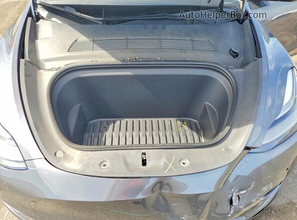 7SAYGDEF3NF462602 2022 TESLA MODEL Blue ძრავის განყოფილების ხედი