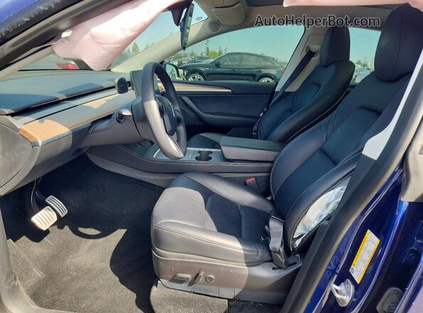 7SAYGDEF3PF682521 2023 TESLA MODEL Blue Вид салону спереду