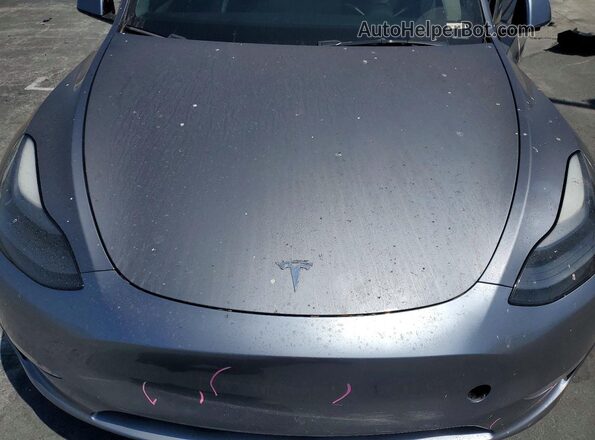 7SAYGDEF3RA294351 2024 TESLA MODEL Серебряный Вид задней части салона