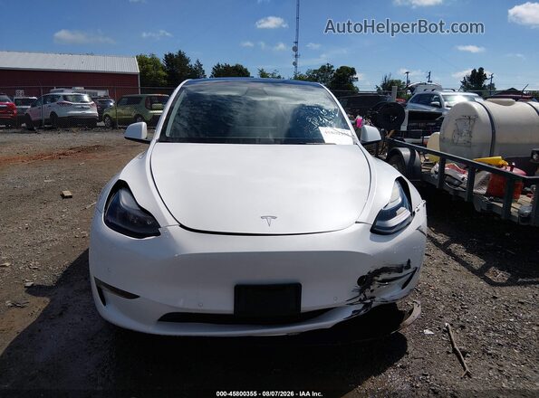 7SAYGDEF4NF532902 2022 TESLA MODEL Y White Սարքավորումների վահանակի տեսք