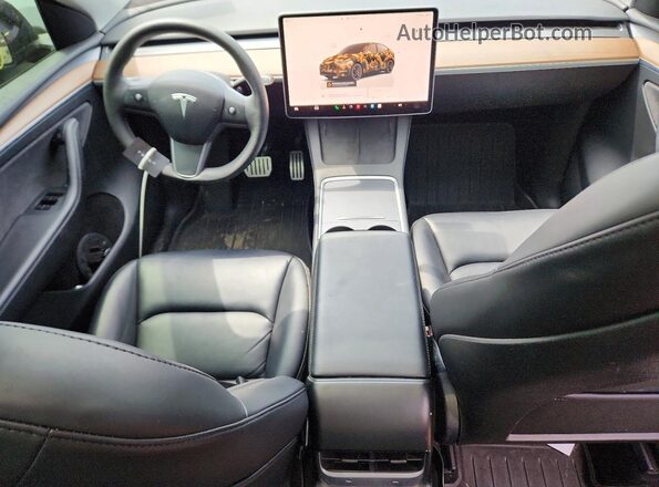 7SAYGDEF4NF567973 2022 TESLA MODEL Black წინა პანელის ხედი