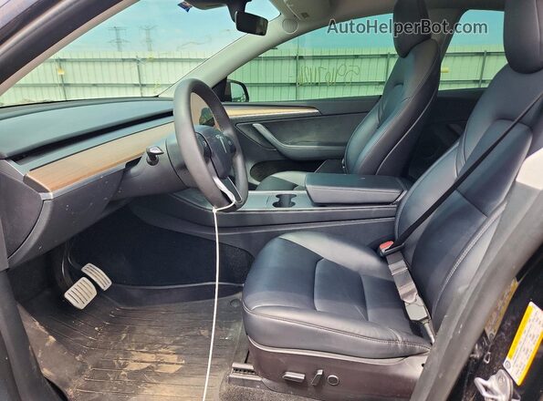 7SAYGDEF4NF567973 2022 TESLA MODEL Black წინა სალონის ხედი