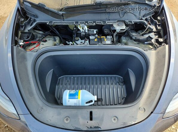 7SAYGDEF5NF308148 2022 TESLA MODEL Gray Widok wnętrza z tyłu