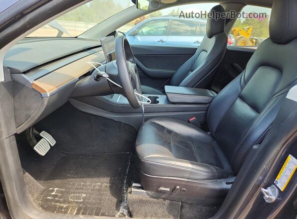 7SAYGDEF5NF308148 2022 TESLA MODEL Gray Widok wnętrza z przodu