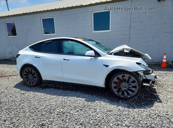 7SAYGDEF5NF308747 2022 TESLA MODEL Белый Передняя правая четверть