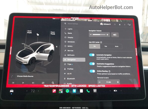 7SAYGDEF5RA266096 2024 TESLA MODEL Y Белый 