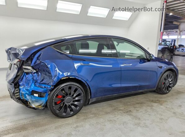 7SAYGDEF6NF389239 2022 TESLA MODEL Blue უკანა მარჯვენა