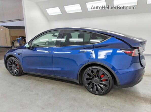 7SAYGDEF6NF389239 2022 TESLA MODEL Blue უკანა მარცხენა