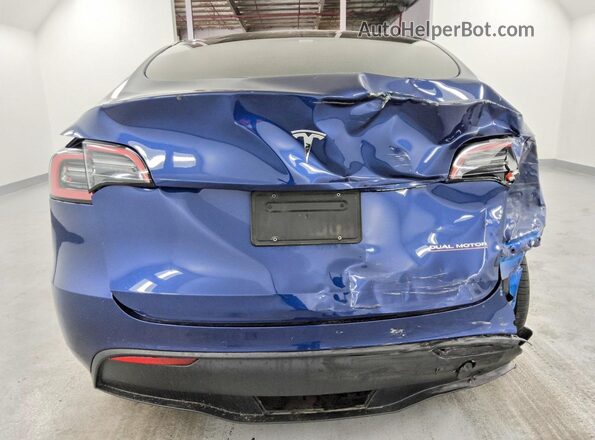 7SAYGDEF6NF389239 2022 TESLA MODEL Blue უკანა ხედი