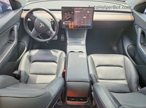 7SAYGDEF6NF451884 2022 TESLA MODEL Gray Dashboard view