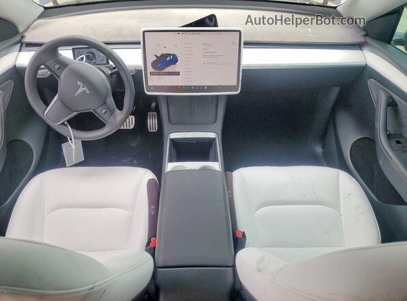 7SAYGDEF6NF539785 2022 TESLA MODEL Blue Vista del salpicadero