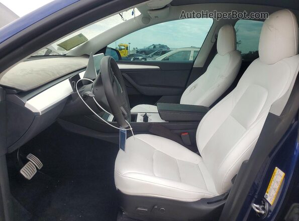 7SAYGDEF6NF539785 2022 TESLA MODEL Blue Vista interior delantera