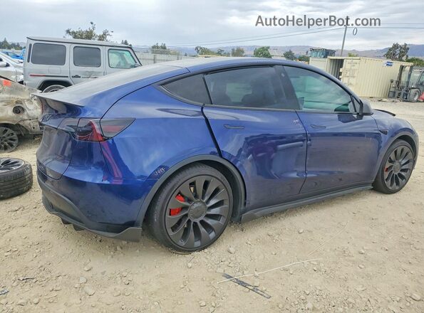 7SAYGDEF6NF539785 2022 TESLA MODEL Blue Trasero derecho