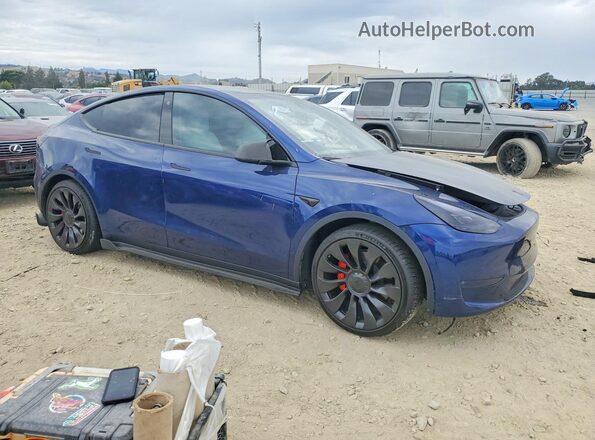 7SAYGDEF6NF539785 2022 TESLA MODEL Blue Delantero derecho