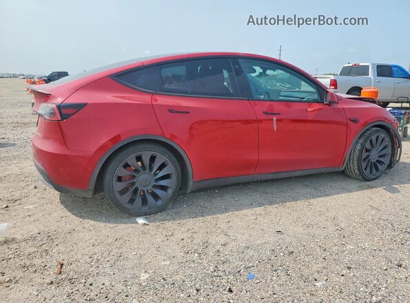 7SAYGDEF6NF545957 2022 TESLA MODEL Красный Задняя правая четверть