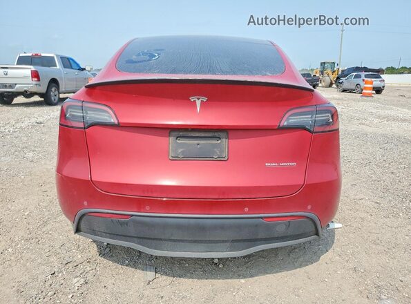 7SAYGDEF6NF545957 2022 TESLA MODEL Красный Вид сзади