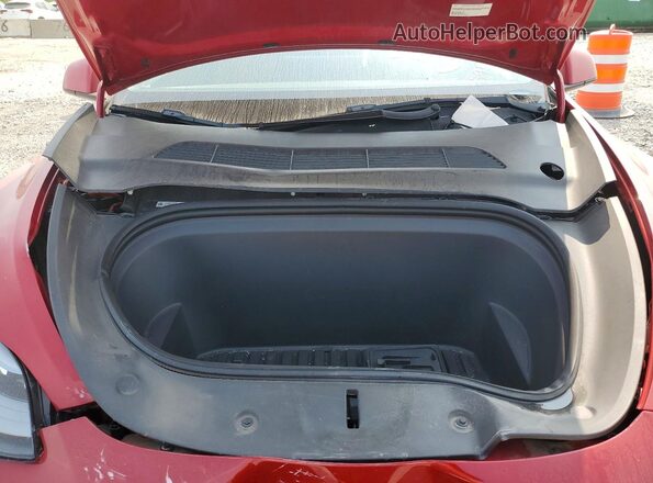 7SAYGDEF6NF545957 2022 TESLA MODEL Красный Вид задней части салона