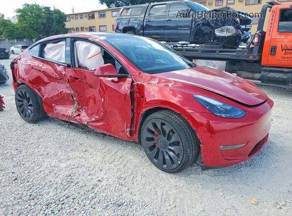 7SAYGDEF6PF585930 2023 TESLA MODEL Burgundy Передня права чверть