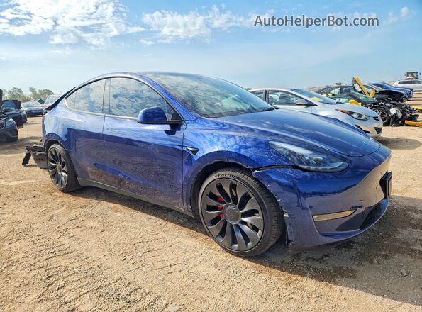 7SAYGDEF6PF826708 2023 TESLA MODEL Blue Delantero derecho
