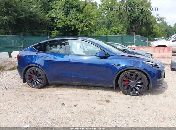 7SAYGDEF6PF969867 2023 TESLA MODEL Y Blue Вид задньої частини салону