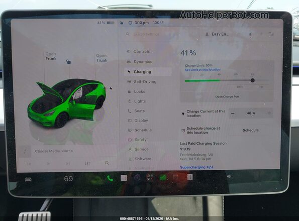 7SAYGDEF6PF969867 2023 TESLA MODEL Y Blue 