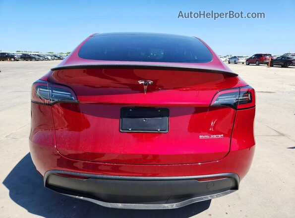 7SAYGDEF6SA374569 2025 TESLA MODEL Red Vista trasera