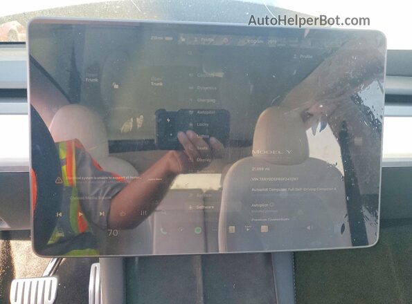 7SAYGDEF6SF243287 2025 TESLA MODEL Угольный Вид щитка приборов