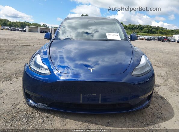 7SAYGDEF7RA327187 2024 TESLA MODEL Y Blue Widok zestawu wskaźników