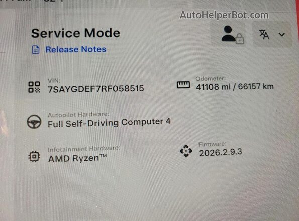 7SAYGDEF7RF058515 2024 TESLA MODEL Black Widok zestawu wskaźników
