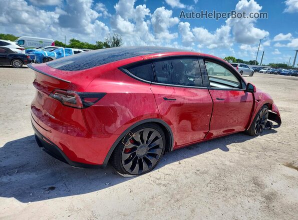 7SAYGDEF8NF381160 2022 TESLA MODEL Красный Задняя правая четверть