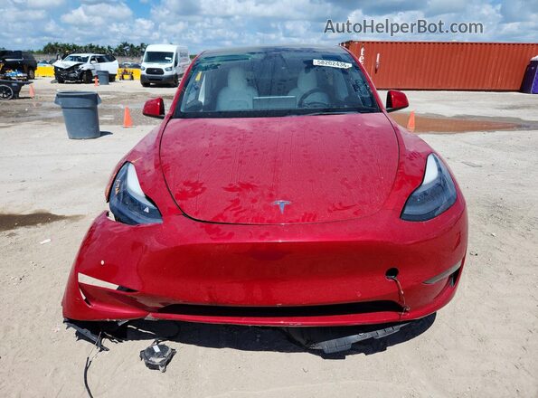 7SAYGDEF8NF381160 2022 TESLA MODEL Красный Вид спереди