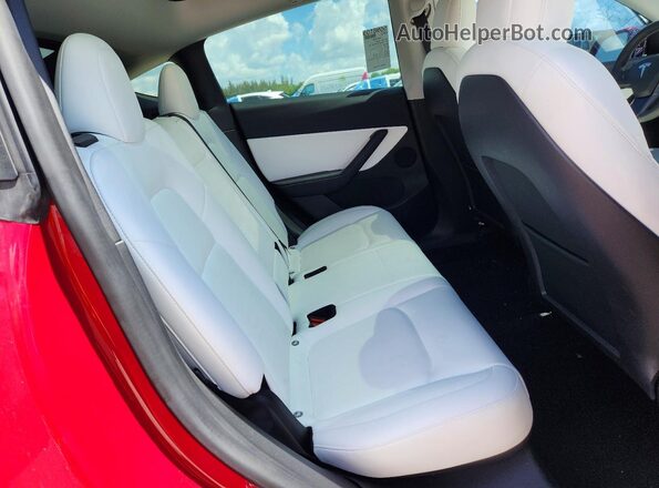 7SAYGDEF8NF381160 2022 TESLA MODEL Красный Вид задних сидений