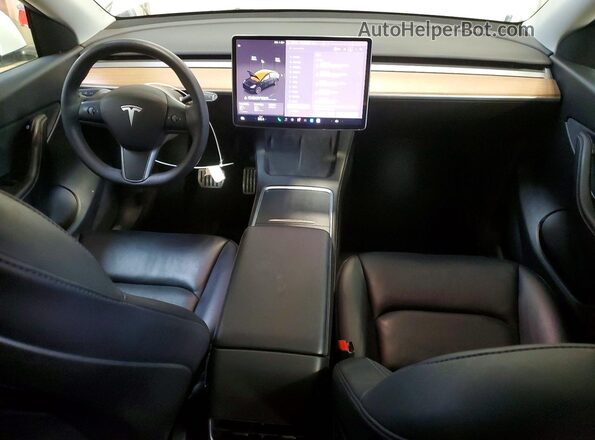 7SAYGDEF8NF382437 2022 TESLA MODEL White Dashboard view