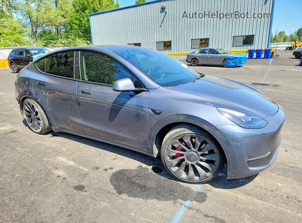 7SAYGDEF8PF826063 2023 TESLA MODEL Gray Передня права чверть