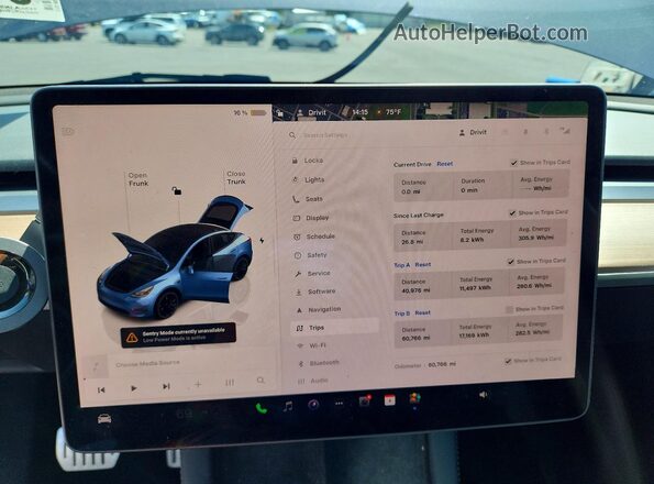 7SAYGDEF8PF826063 2023 TESLA MODEL Gray Вид щитка приладів