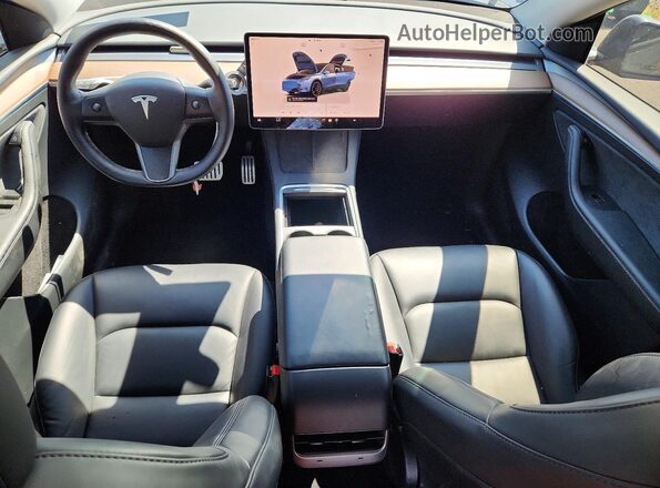 7SAYGDEF8PF826063 2023 TESLA MODEL Gray Вид панелі приладів