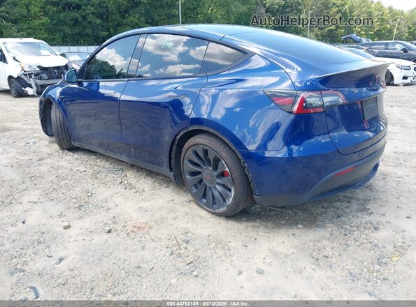 7SAYGDEF9NF390112 2022 TESLA MODEL Y Blue Задня ліва чверть