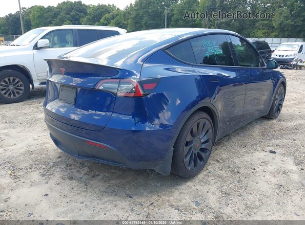 7SAYGDEF9NF390112 2022 TESLA MODEL Y Blue Задня права чверть