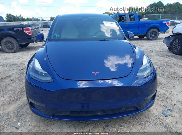 7SAYGDEF9NF390112 2022 TESLA MODEL Y Blue Вид задньої частини салону