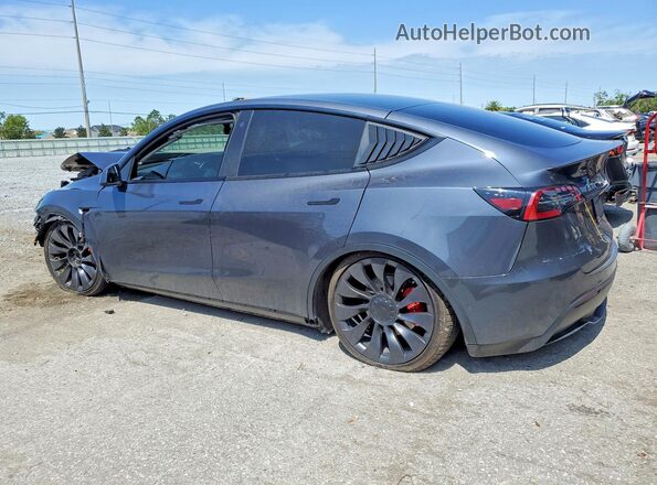 7SAYGDEF9NF395794 2022 TESLA MODEL Gray Rear left
