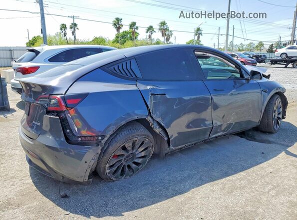 7SAYGDEF9NF395794 2022 TESLA MODEL Gray Rear right