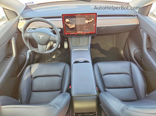 7SAYGDEF9NF457212 2022 TESLA MODEL Белый Вид панели приборов